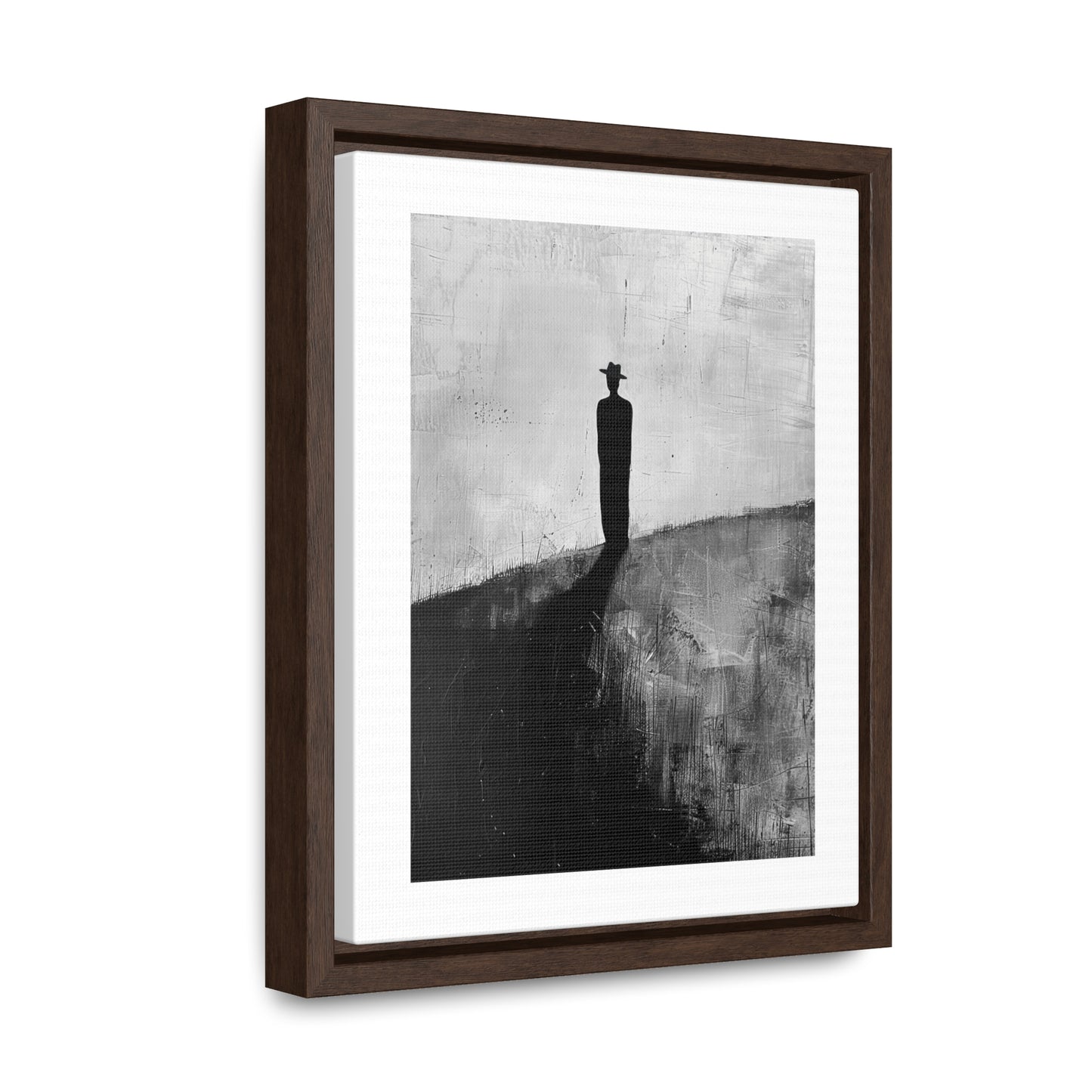 Alone, not Lonely - Framed Canvas Wall b&w Art
