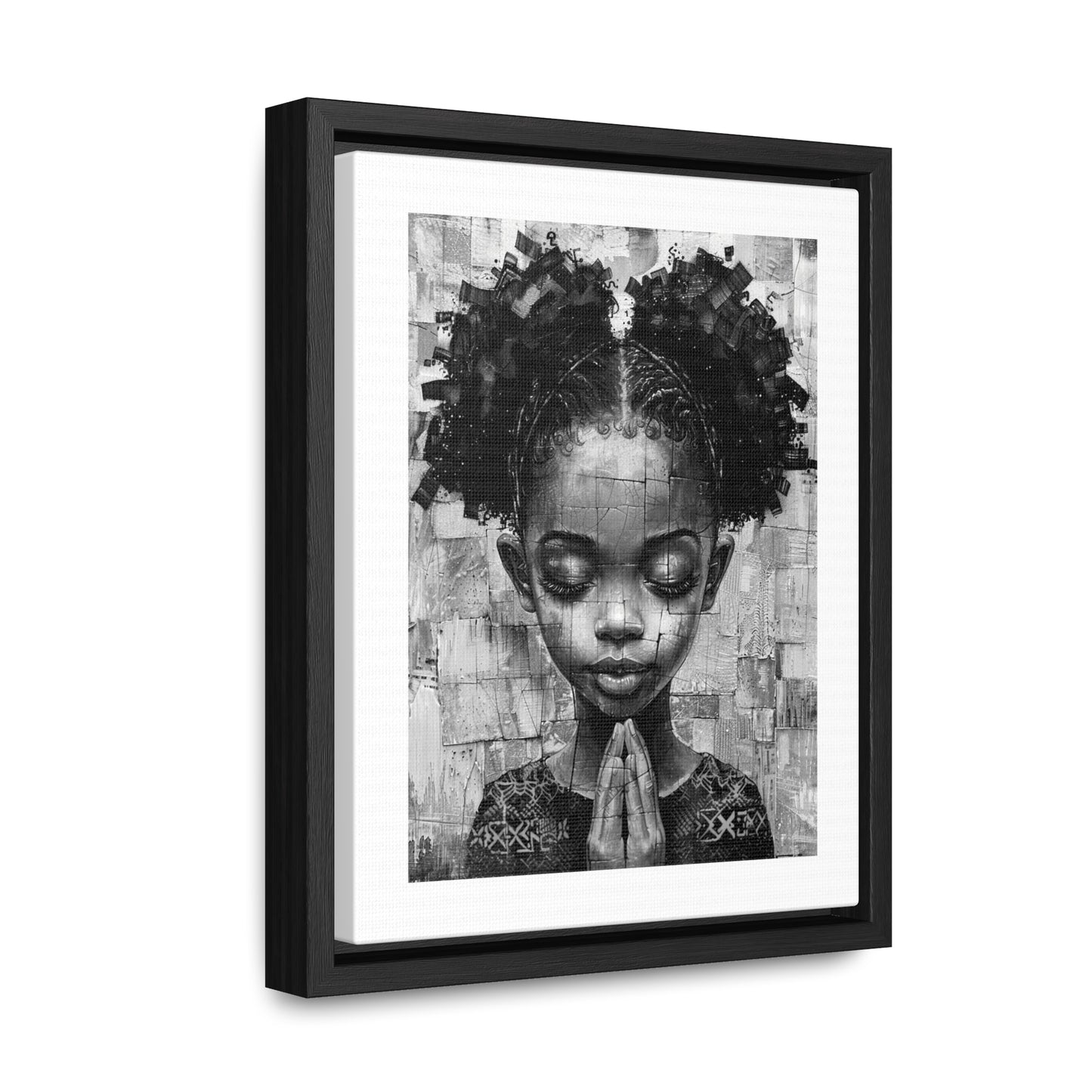 Whispers of Hope - Framed Canvas b&w Wall Art
