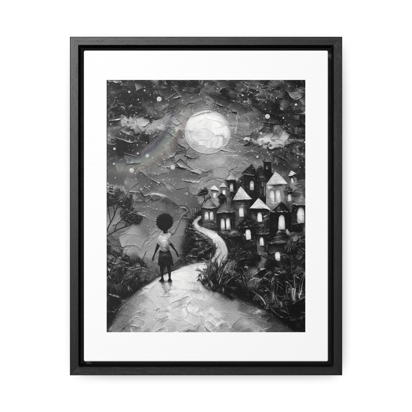 Path to Abundance II - Framed Canvas b&w Wall Art