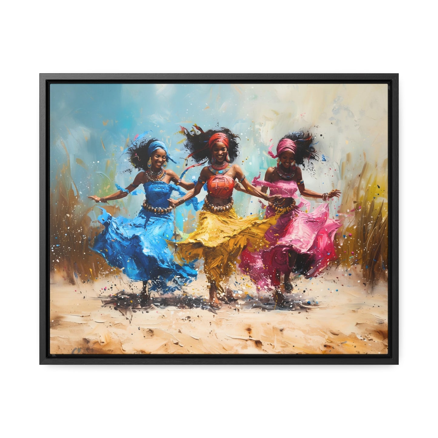 Windswept Rhythm - Framed Canvas Wall Art