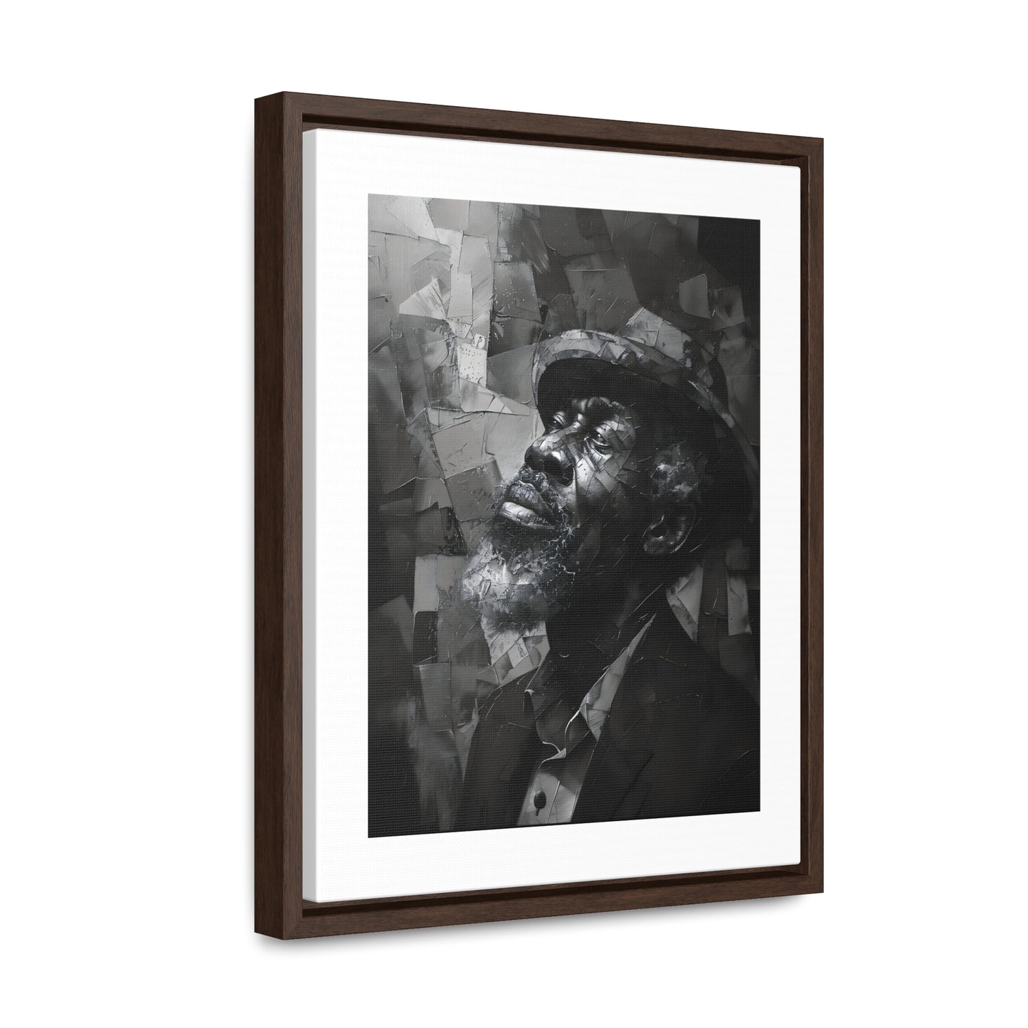 Gratitude's Whisper ተመስገን አምላኬ - Framed Canvas b&w Wall Art