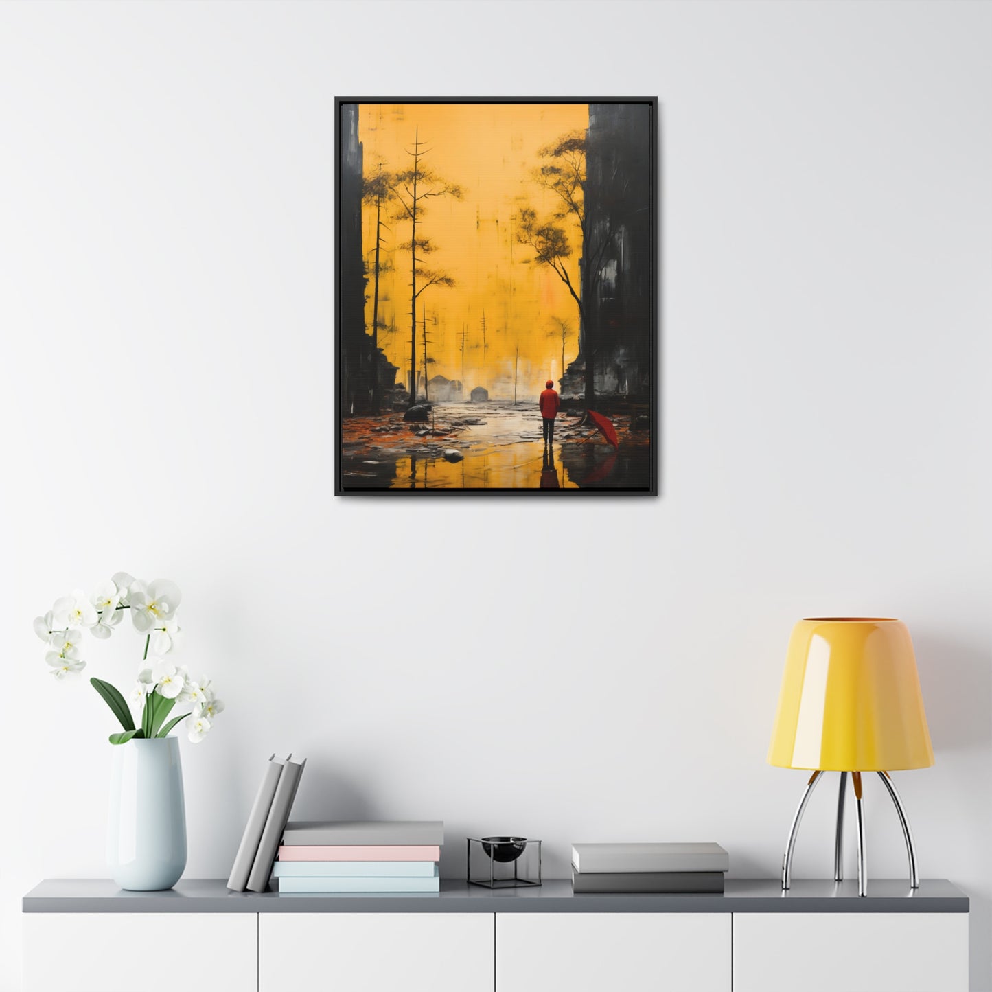 Unveiling the Sky - Framed Canvas Wall Art