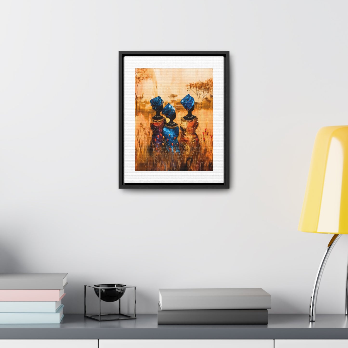 Sisters of the Savannah - Framed Canvas Wall Art