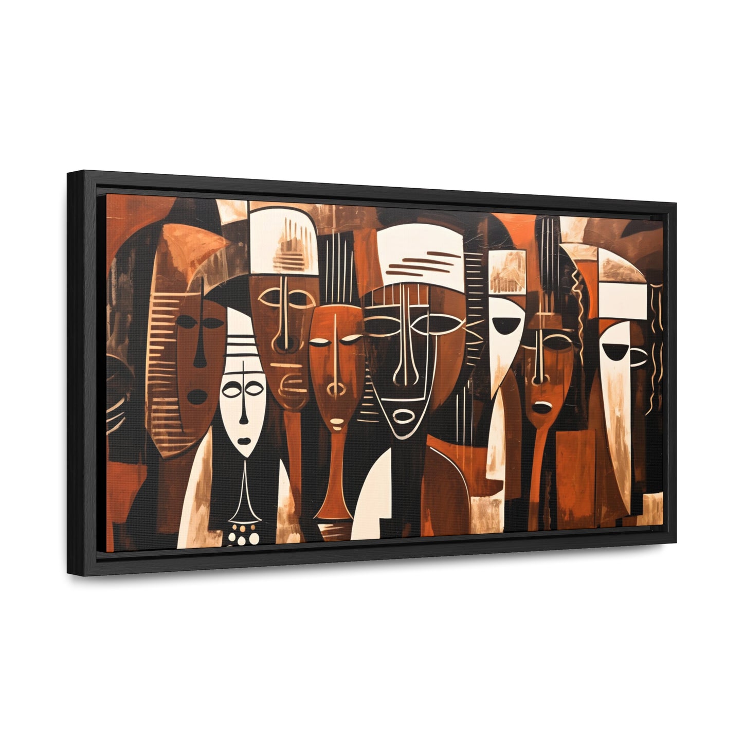 Ancestral Legacy on Ethnic Guise - Framed Canvas Wall Art