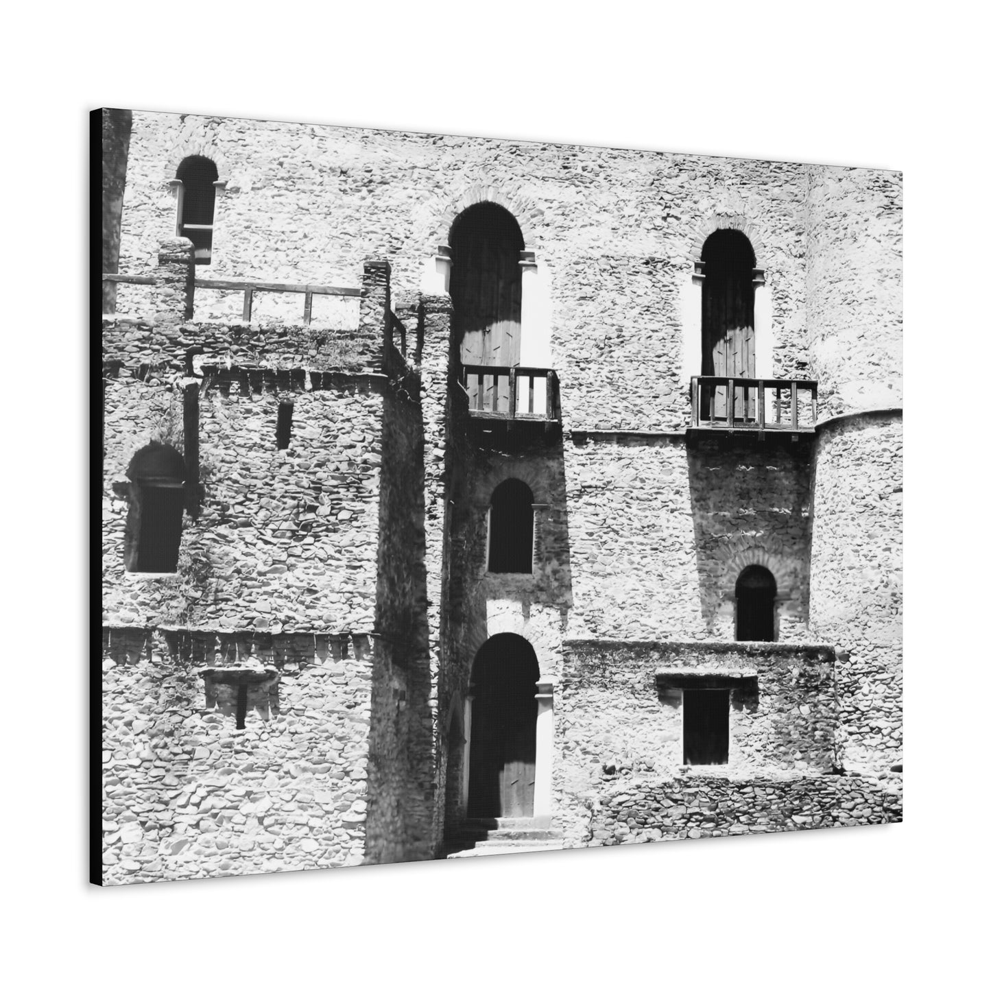 Whispers in Stone - Canvas Photography b&w