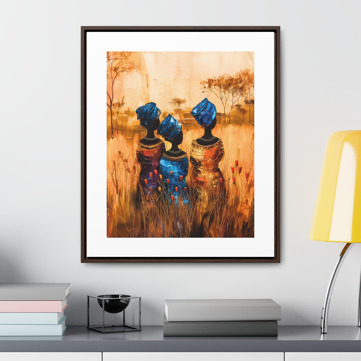 Sisters of the Savannah - Framed Canvas Wall Art