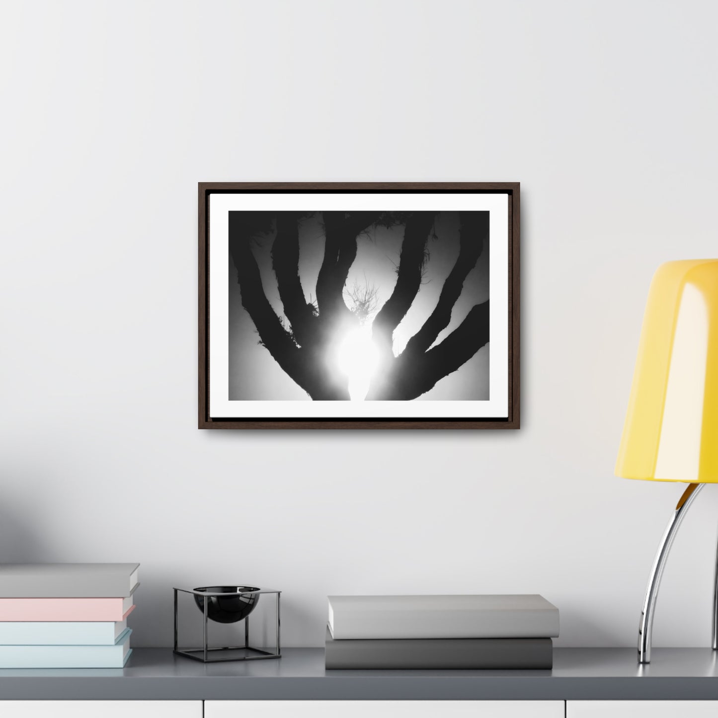 De-Light in the Heart of the Soul - Framed Canvas b&w Photography