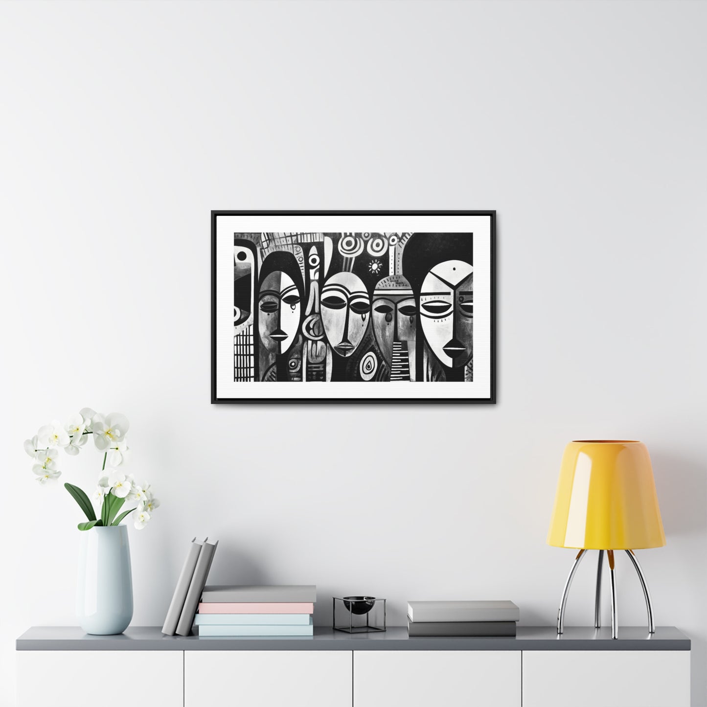 Journeys Anew - Framed Canvas b&w Wall Art