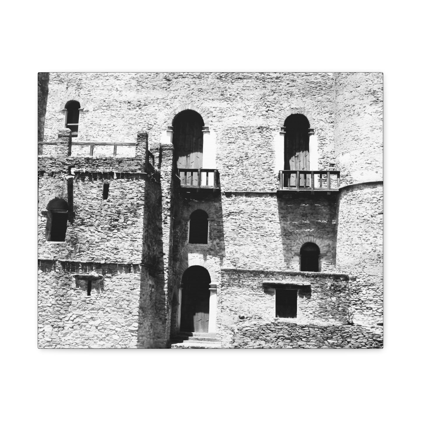 Whispers in Stone - Canvas Photography b&w