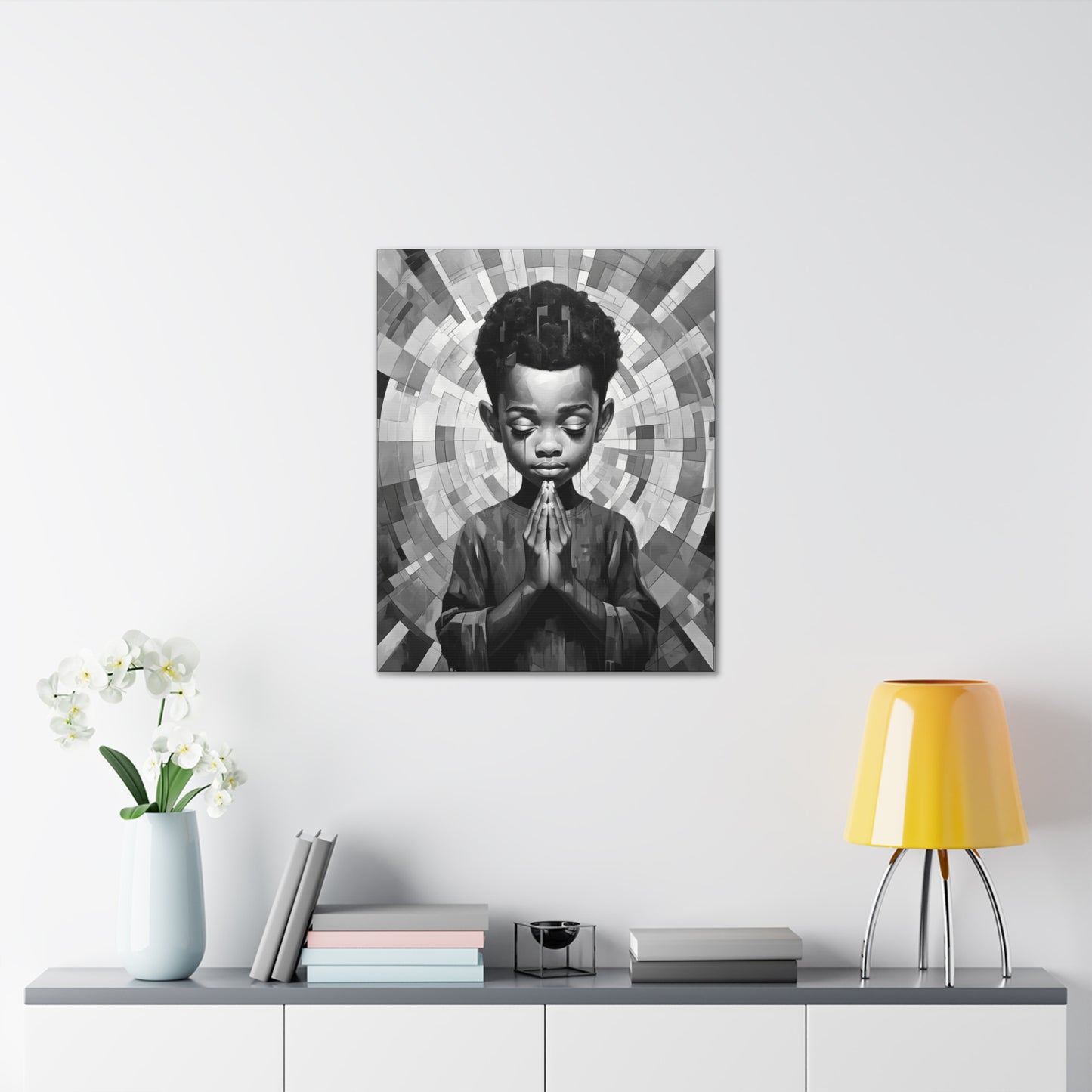 Radiance of Grace - Canvas b&w Wall Art