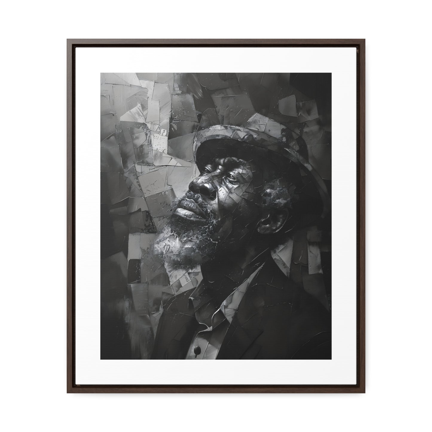 Gratitude's Whisper ተመስገን አምላኬ - Framed Canvas b&w Wall Art