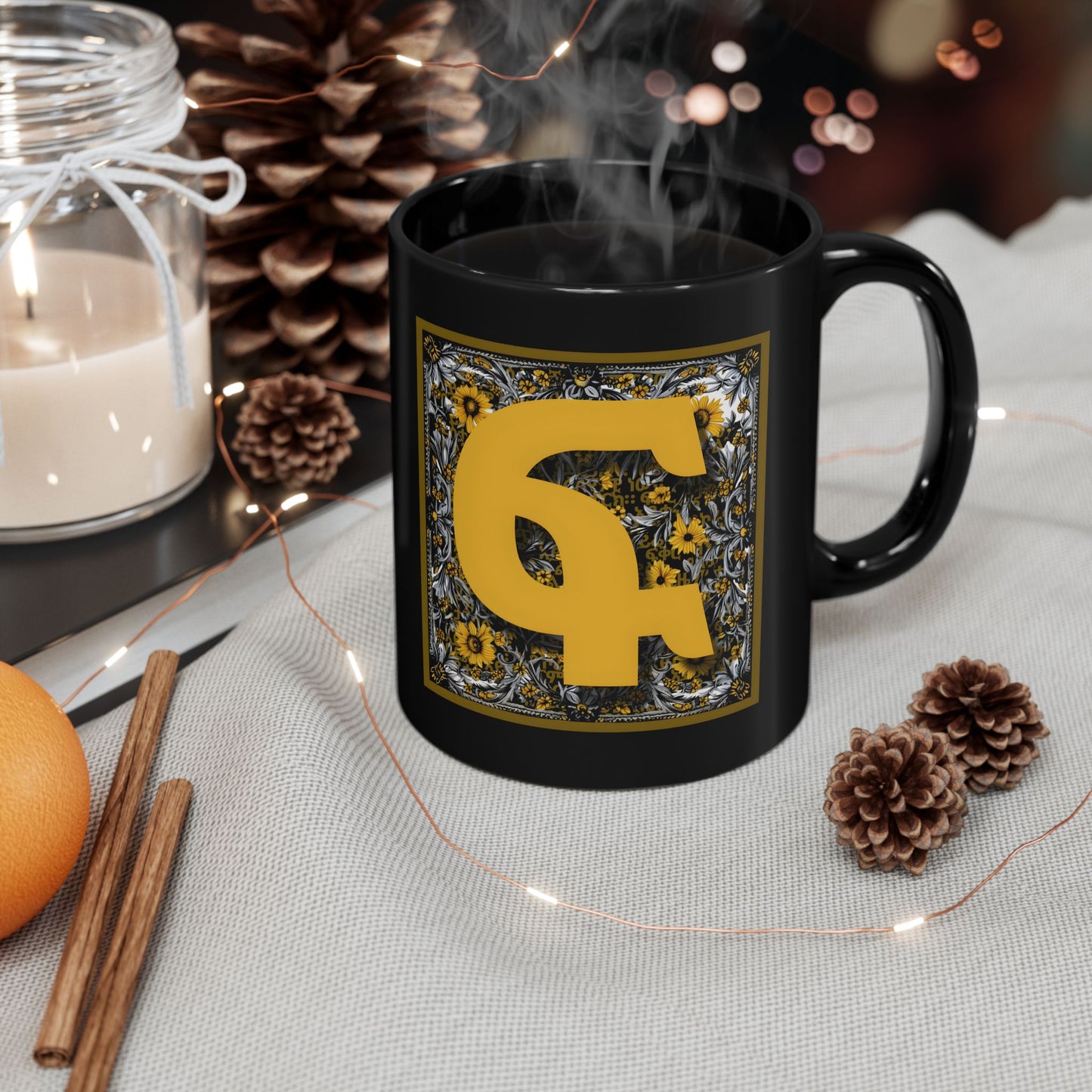 Love Ceramic Mug, black