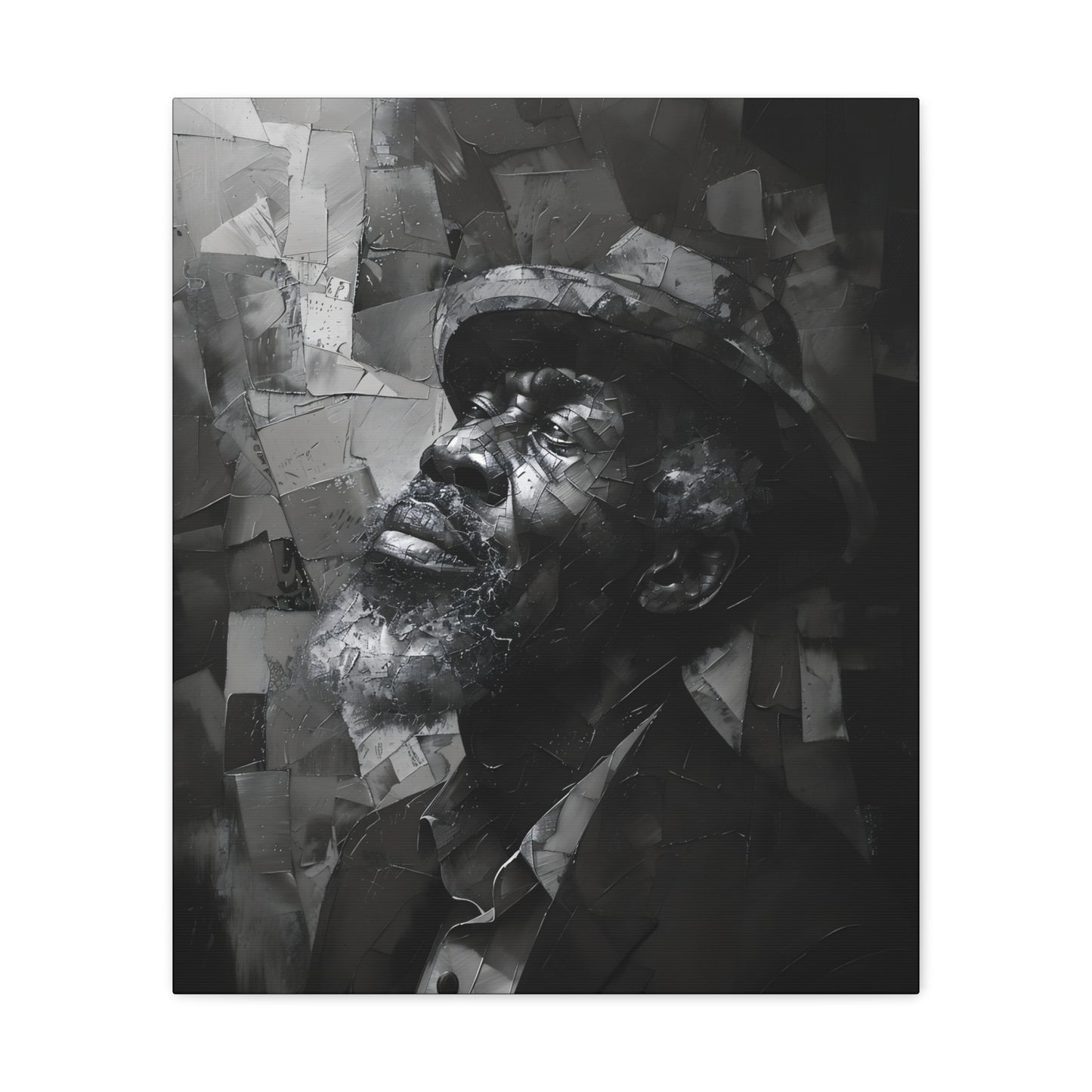 Gratitude's Whisper ተመስገን አምላኬ - Canvas b&w Wall Art