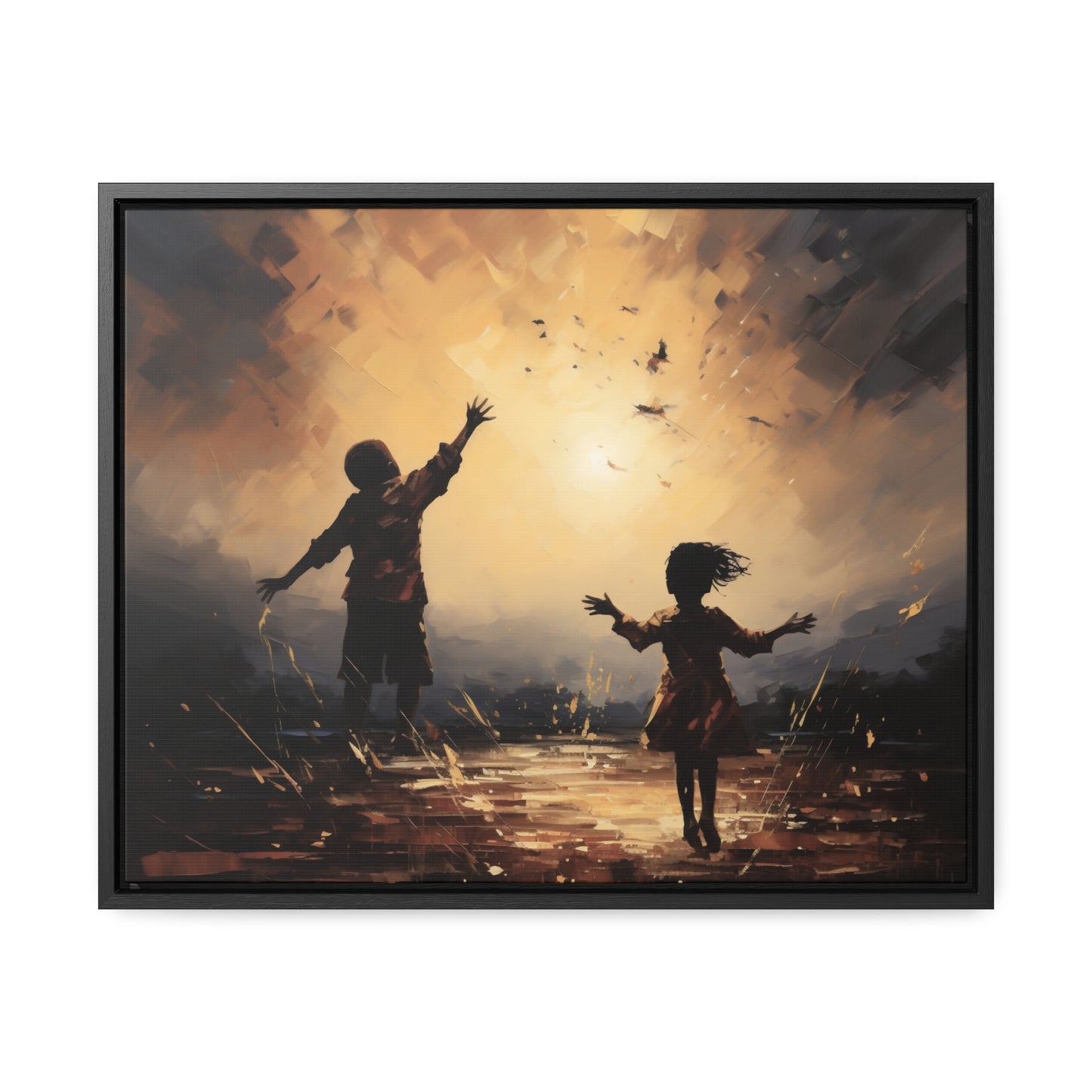 Playing with Light - Framed Canvas Wall Art
