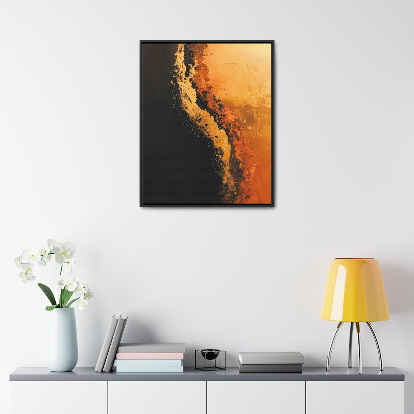 Yin Yang Shore - Framed Canvas Wall Art
