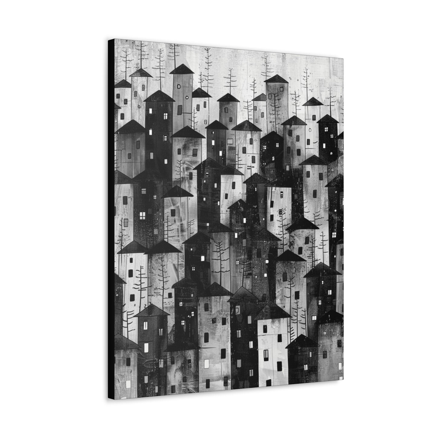 City of Inner Heights - Canvas b&w Wall Art
