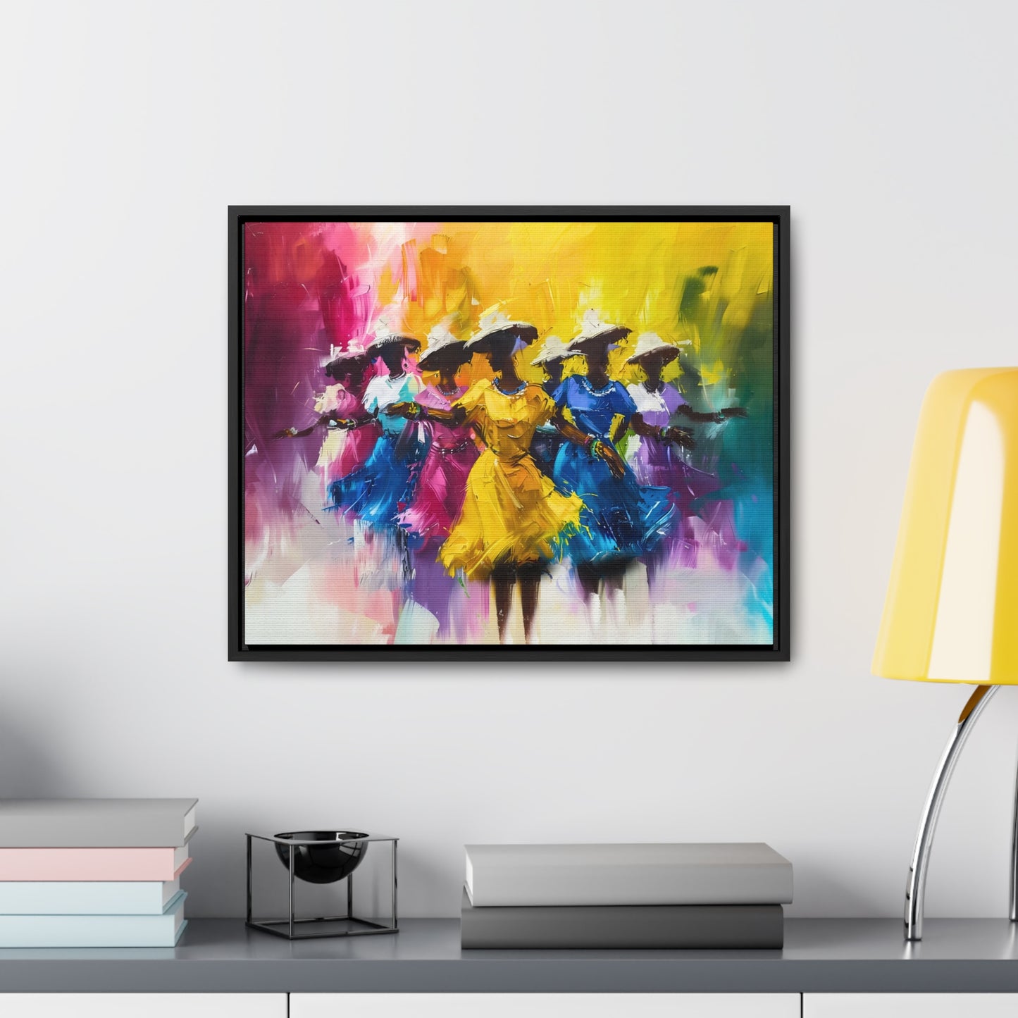 Rhythms of Joy - Framed Canvas Wall Art