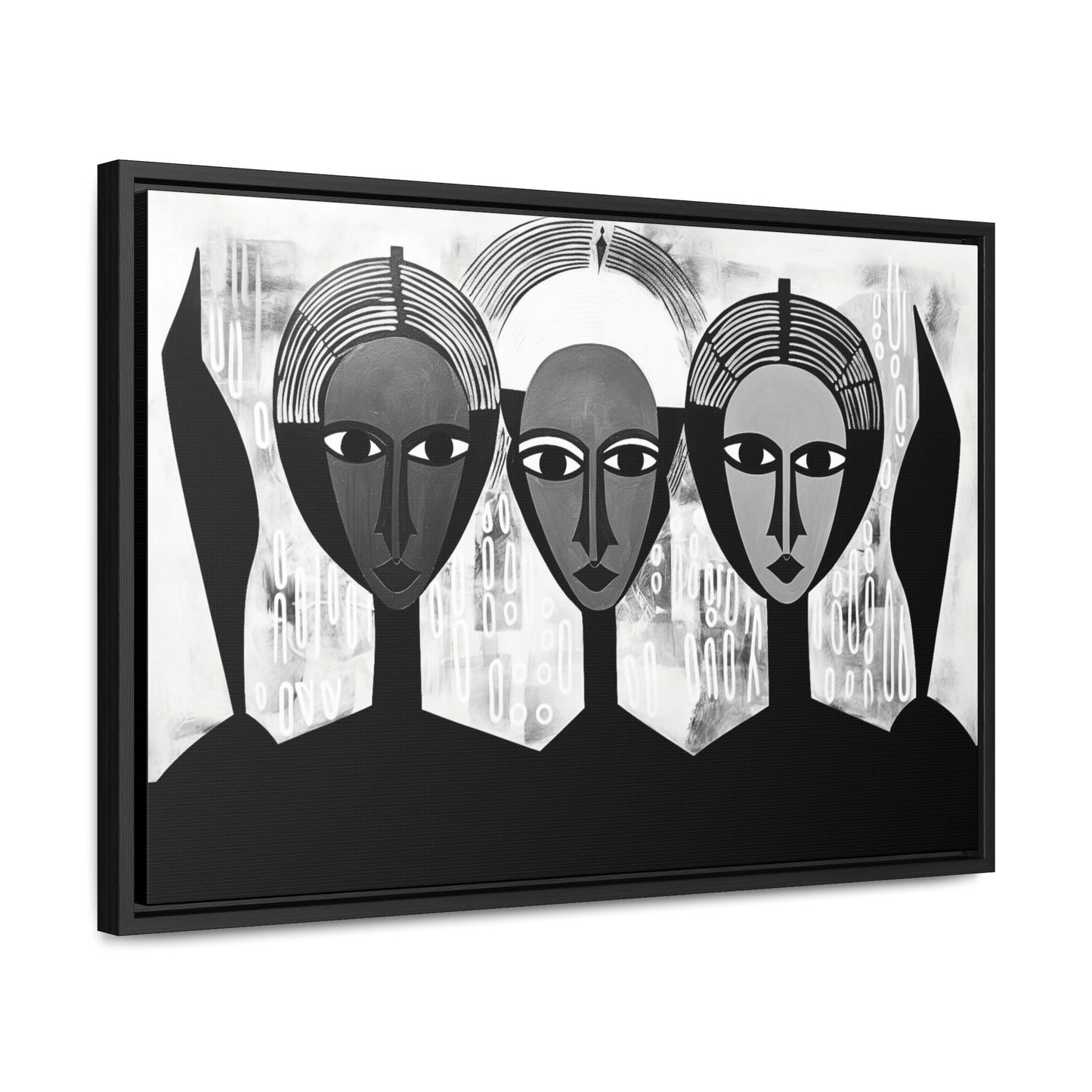 Guardian Angels - Framed Canvas b&w Wall Art