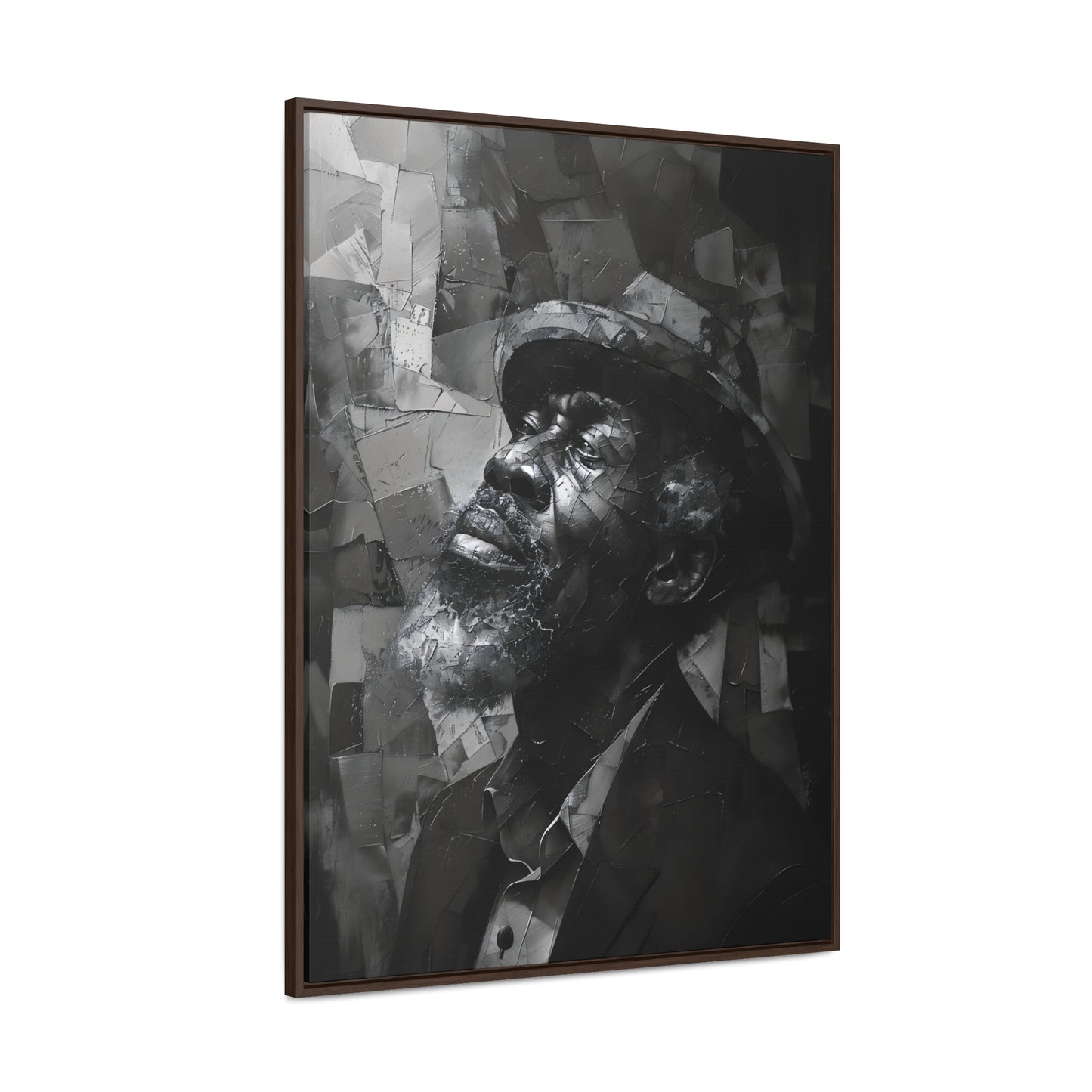 Gratitude's Whisper ተመስገን አምላኬ - Framed Canvas b&w Wall Art