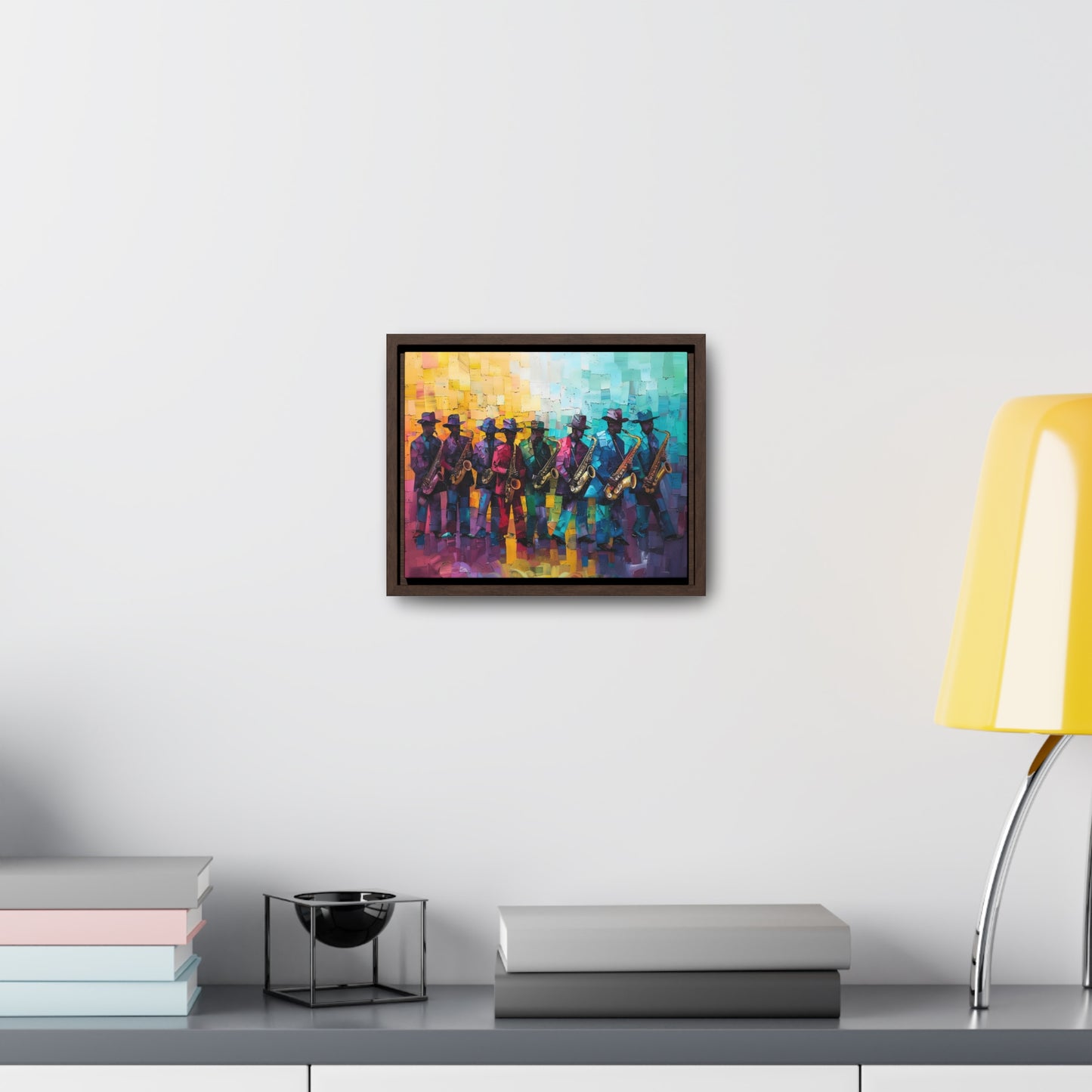 Sax Clan Harmony - Framed Canvas Wall Art