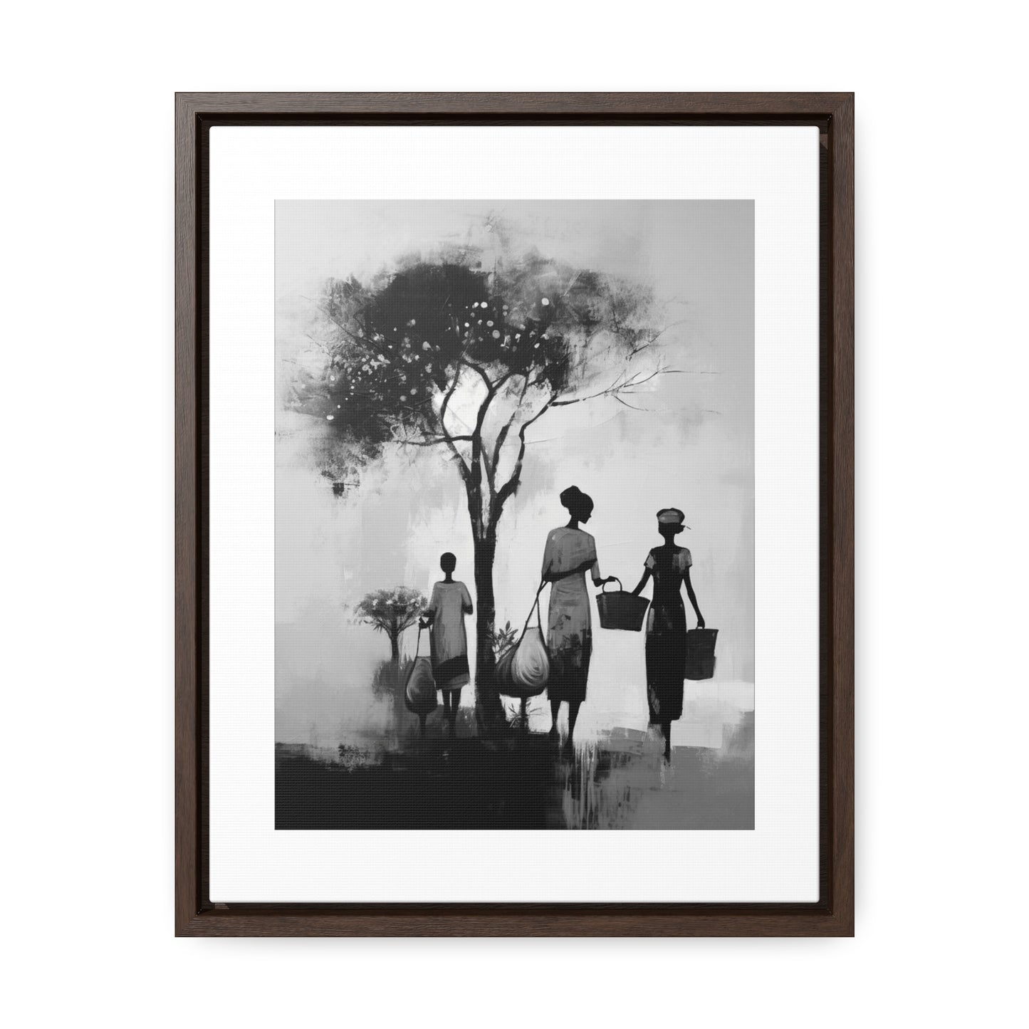 Baskets of Bond and Grace - Framed Canvas b&w Wall Art