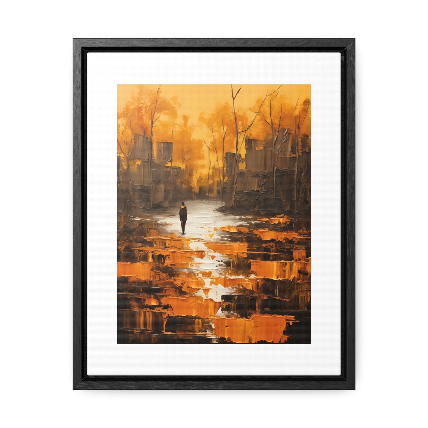 Solitude's Wisdom - Framed Canvas Wall Art