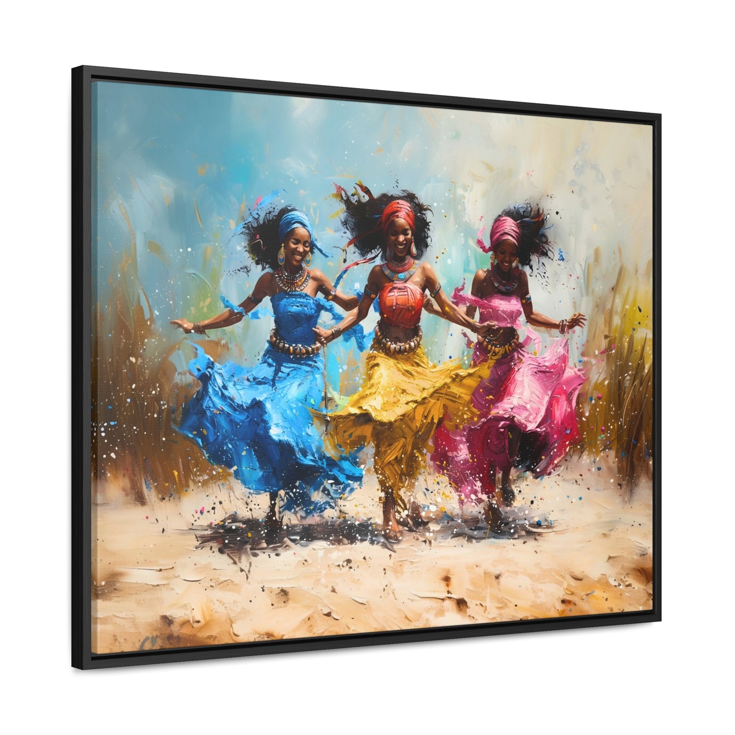 Windswept Rhythm - Framed Canvas Wall Art
