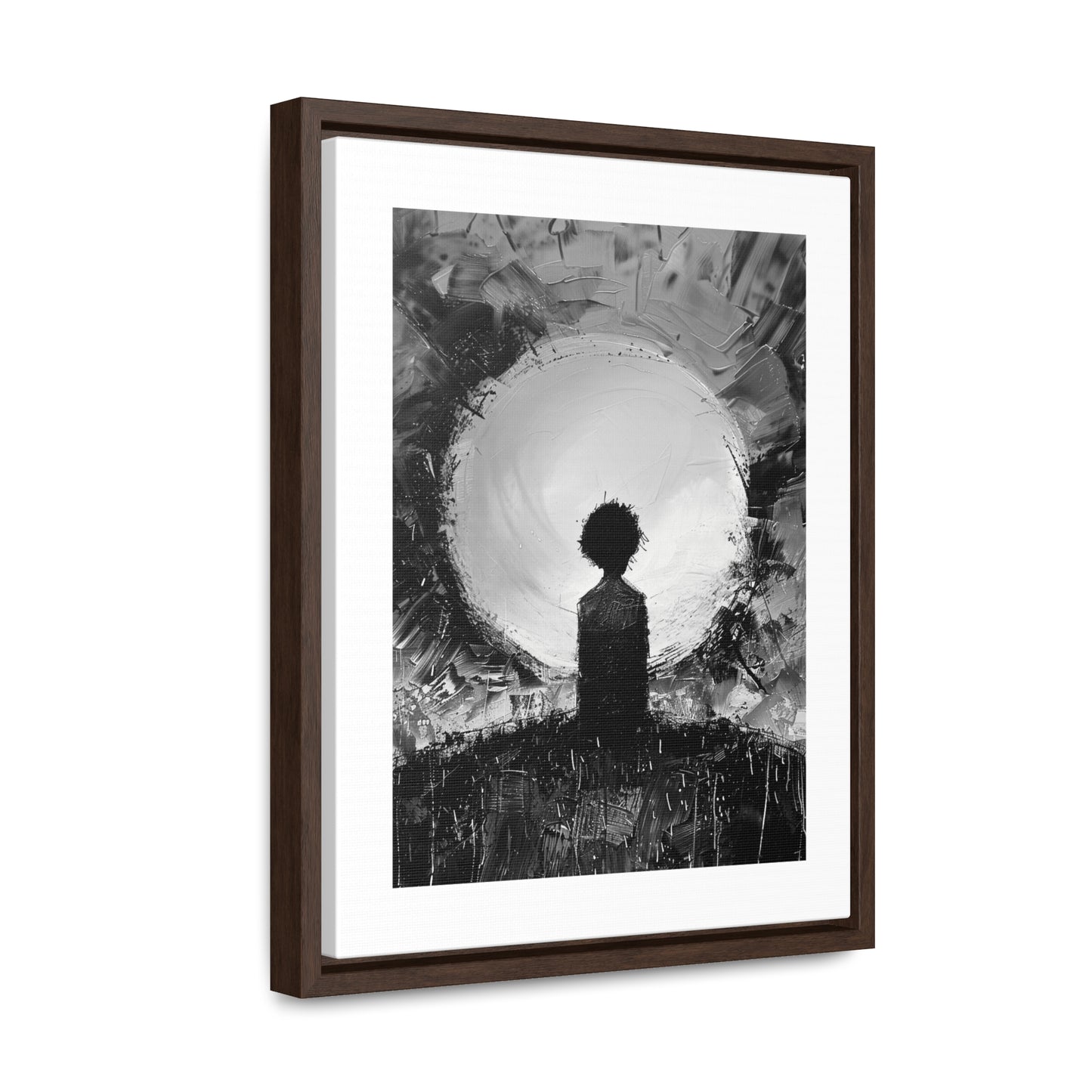 A Dawn of Promise - Framed Canvas b&w Wall Art