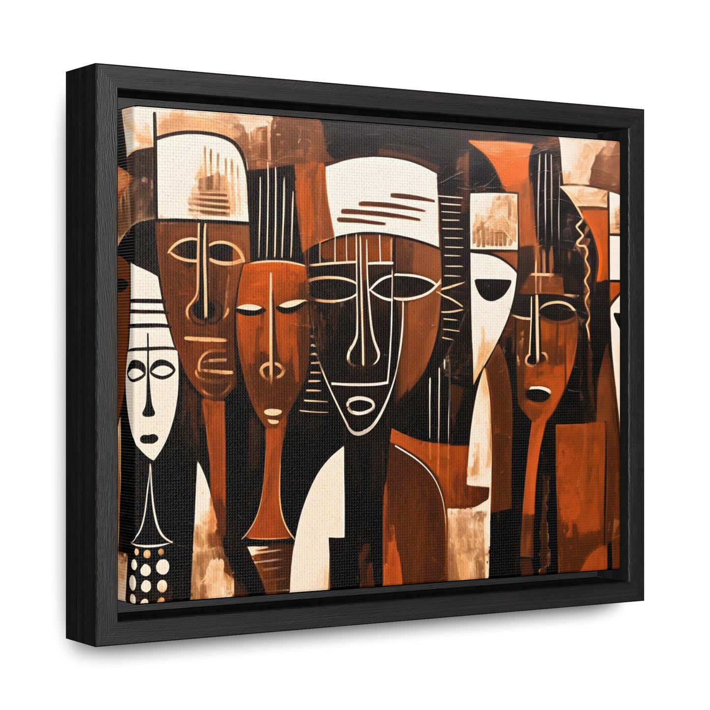 Ancestral Legacy on Ethnic Guise - Framed Canvas Wall Art