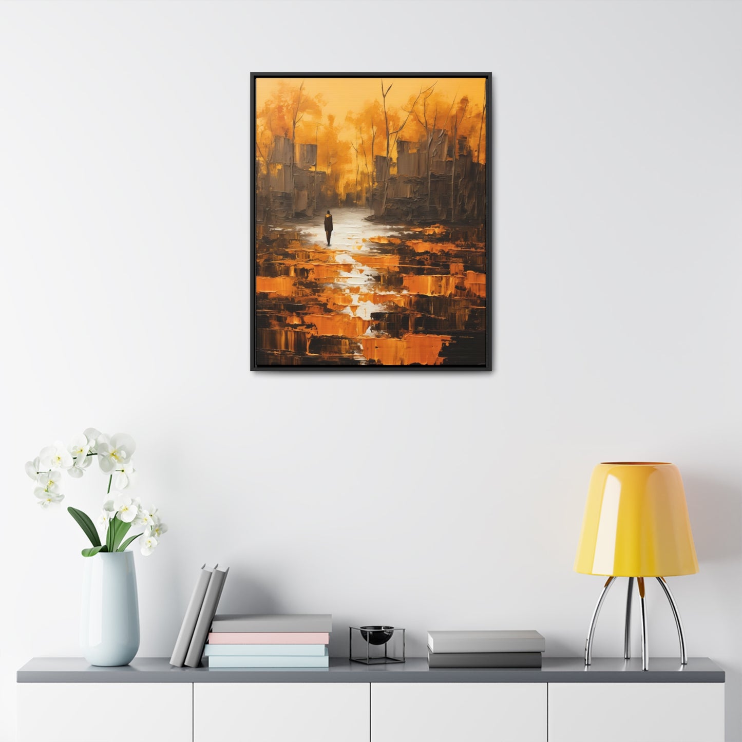 Solitude's Wisdom - Framed Canvas Wall Art