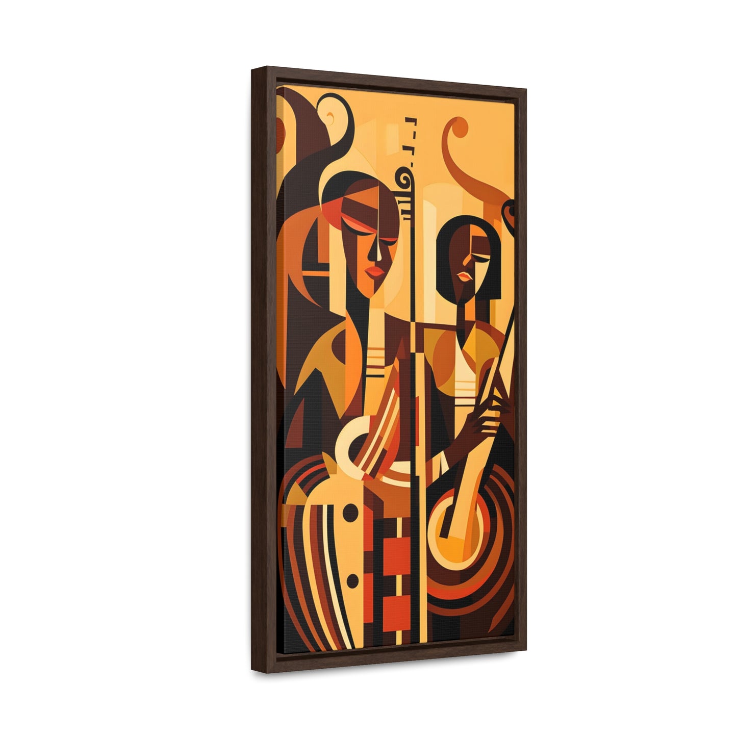 The Melodic Duo - Framed Canvas Wall Art