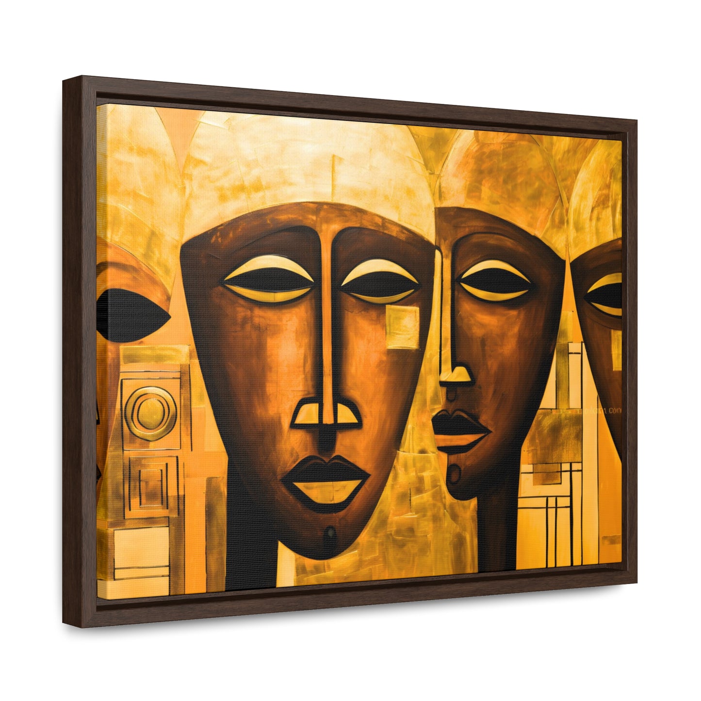 Ancestral Legacy on Ethnic Guise II - Framed Canvas Wall Art