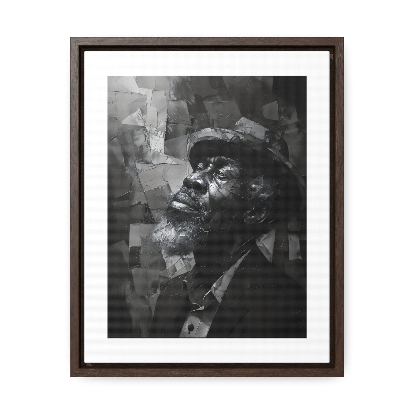 Gratitude's Whisper ተመስገን አምላኬ - Framed Canvas b&w Wall Art