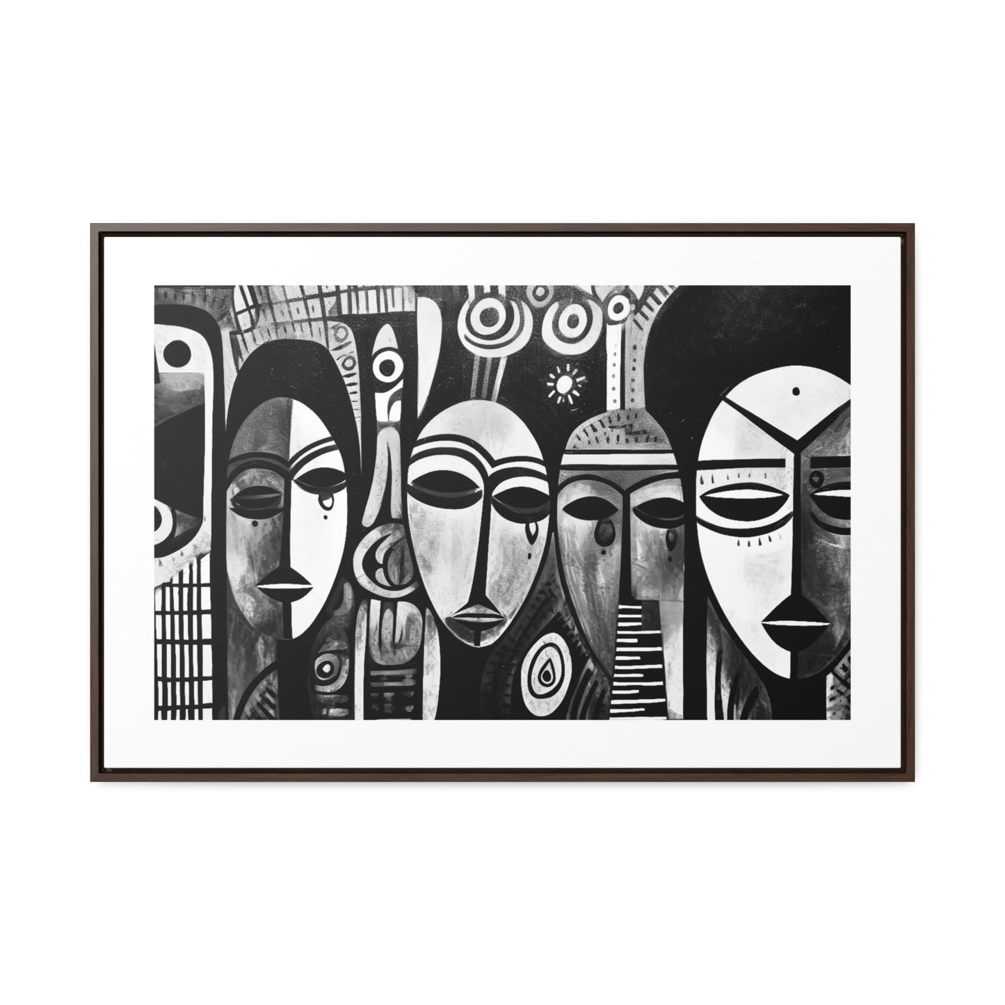 Journeys Anew - Framed Canvas b&w Wall Art