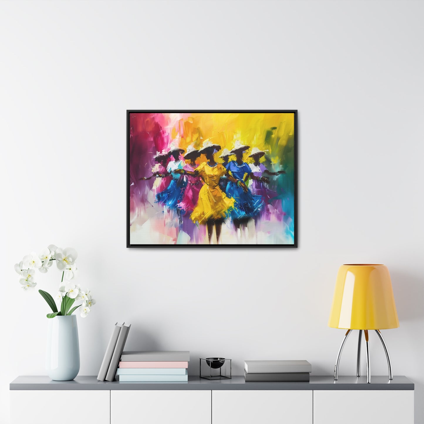 Rhythms of Joy - Framed Canvas Wall Art