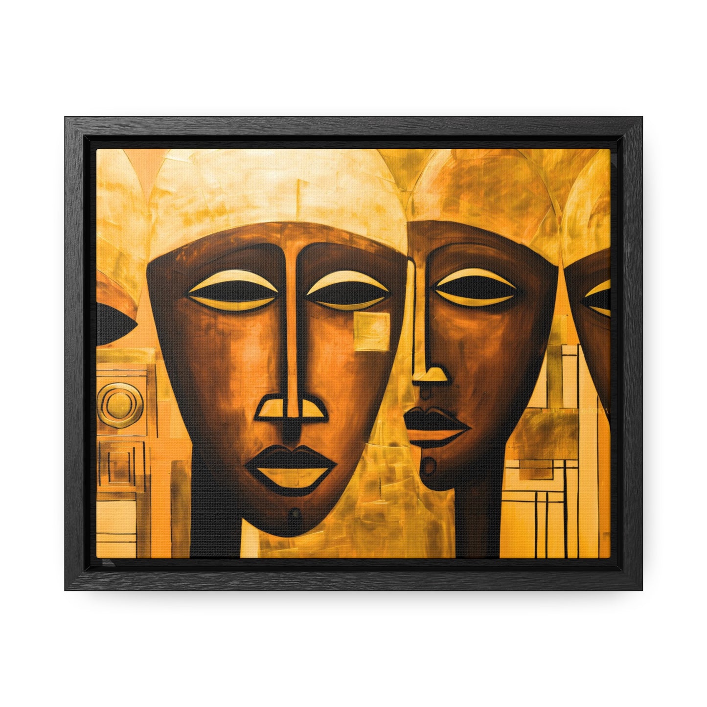 Ancestral Legacy on Ethnic Guise II - Framed Canvas Wall Art
