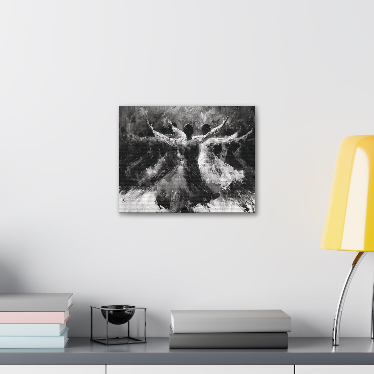 Hearts Wide and Lifted - Canvas b&w Wall Art