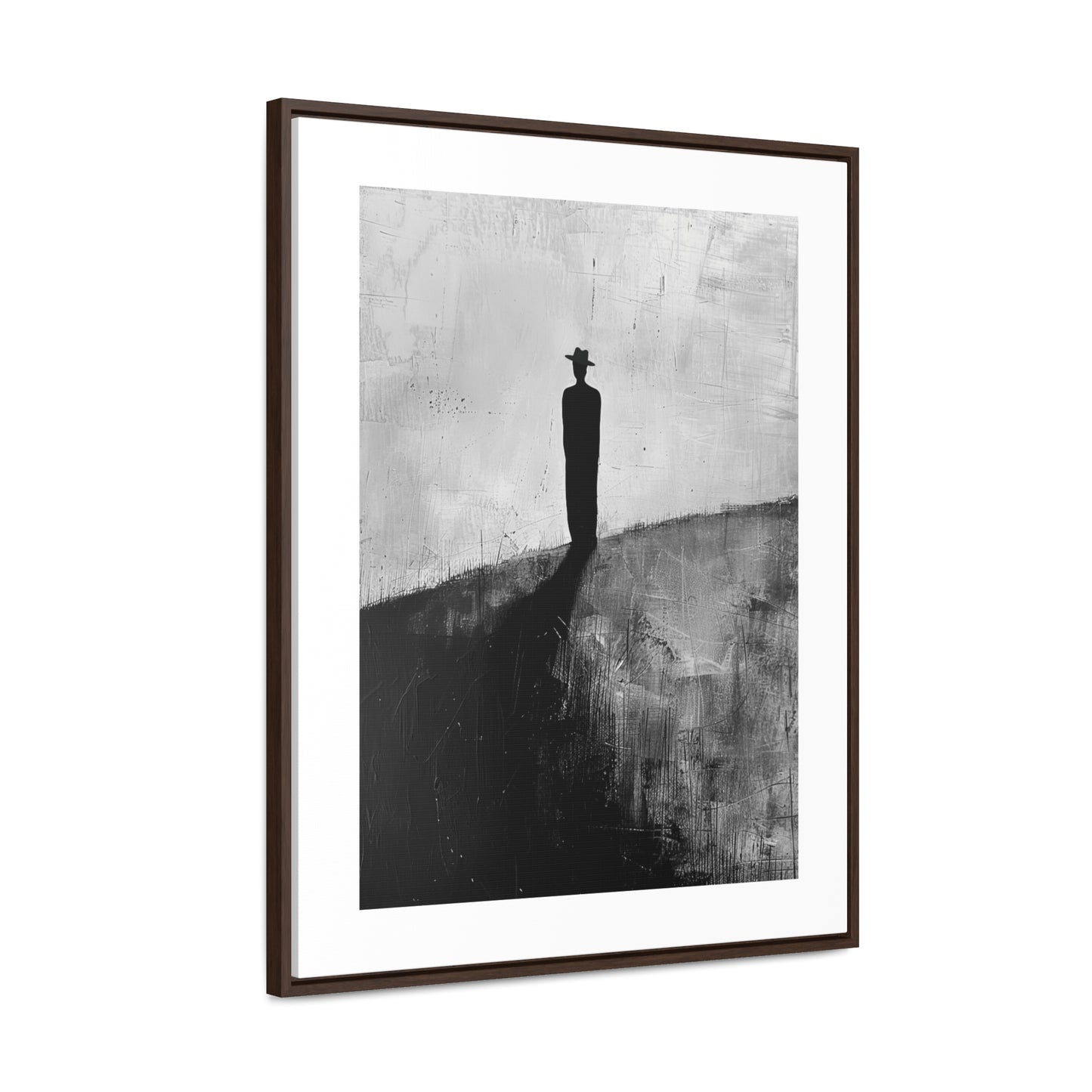 Alone, not Lonely - Framed Canvas Wall b&w Art