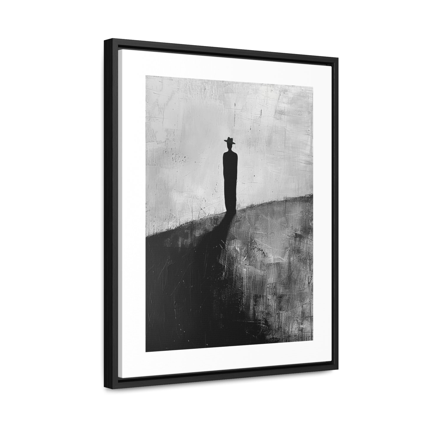 Alone, not Lonely - Framed Canvas Wall b&w Art