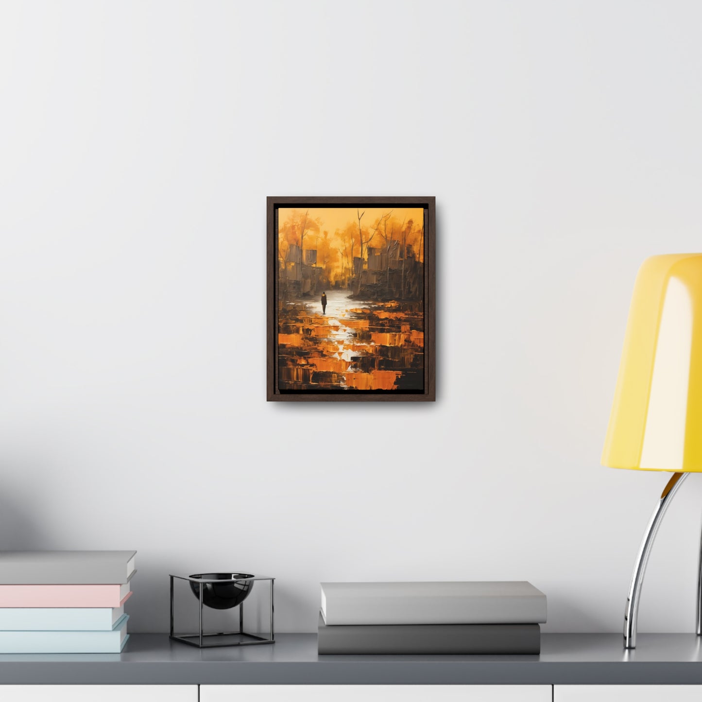 Solitude's Wisdom - Framed Canvas Wall Art