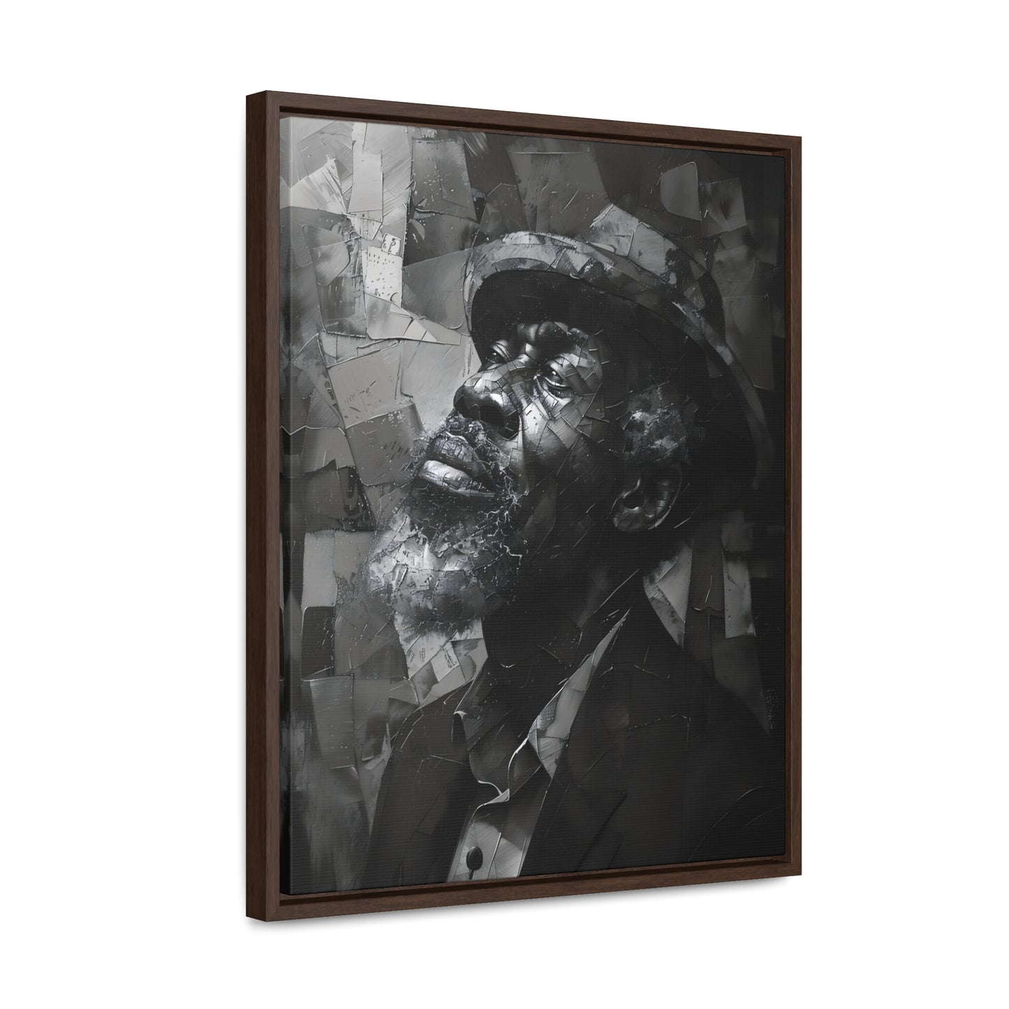 Gratitude's Whisper ተመስገን አምላኬ - Framed Canvas b&w Wall Art