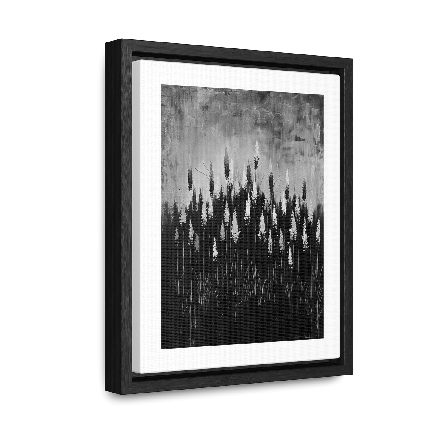 The Calm Before the Bloom - Framed Canvas b&w Wall Art