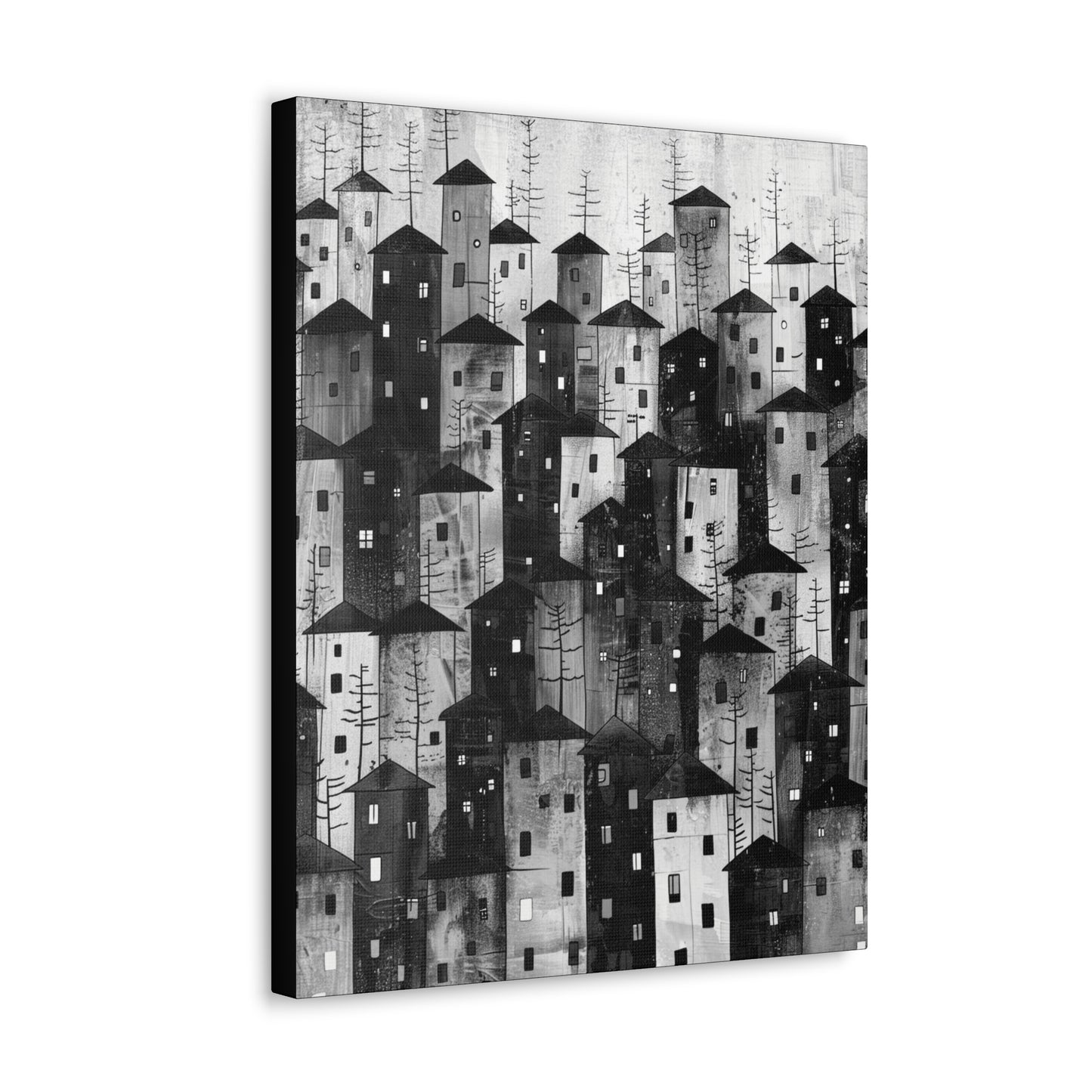 City of Inner Heights - Canvas b&w Wall Art