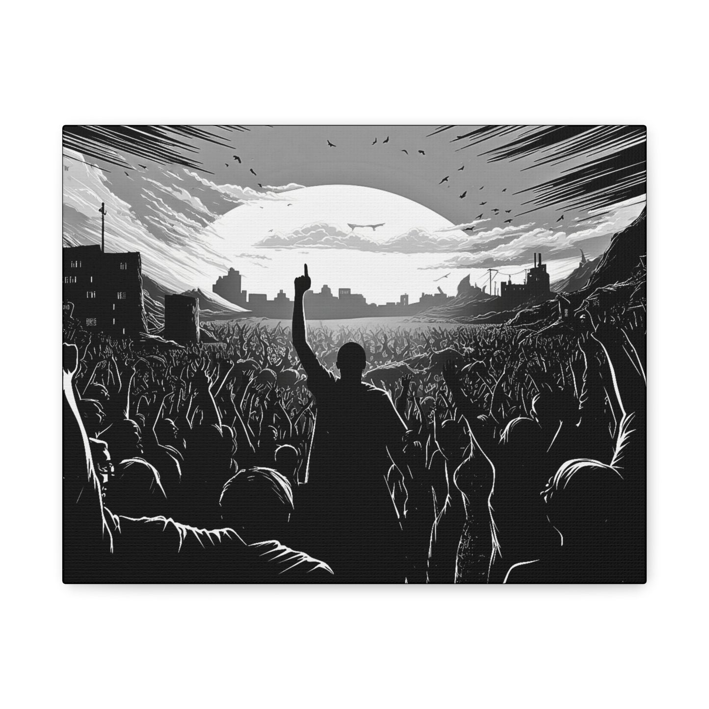 One! - Canvas b&w Wall Art