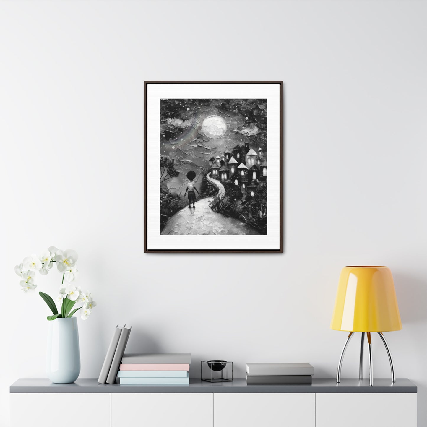 Path to Abundance II - Framed Canvas b&w Wall Art