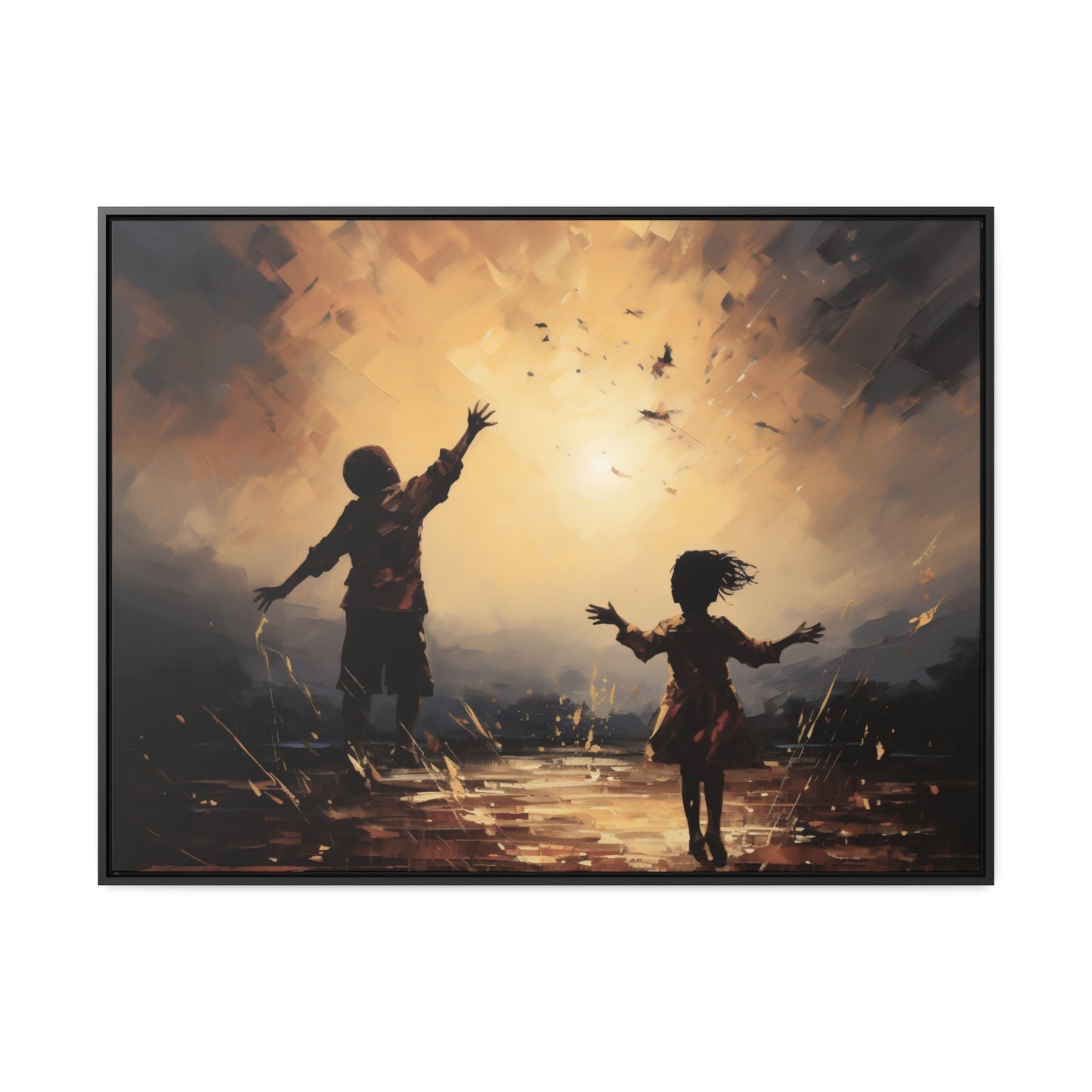 Playing with Light - Framed Canvas Wall Art