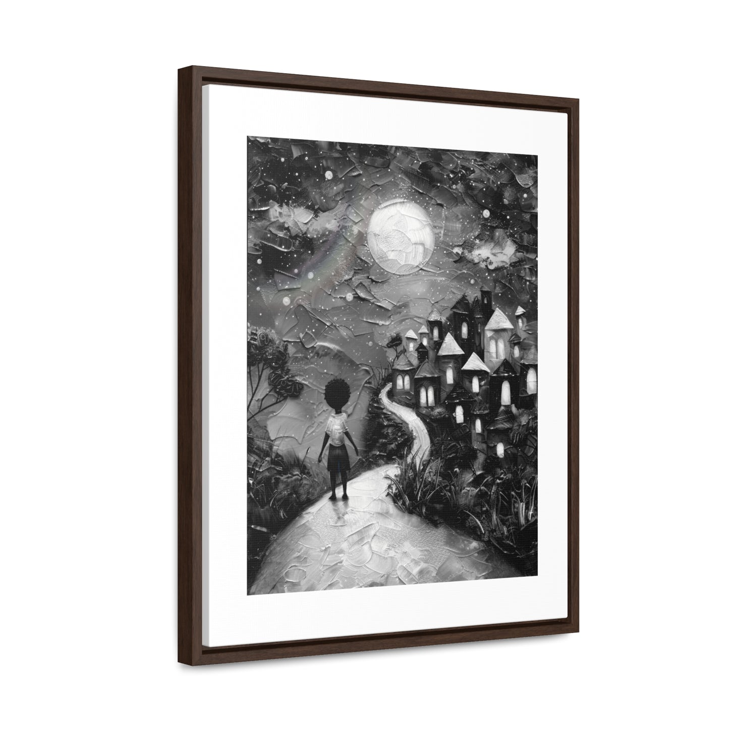 Path to Abundance II - Framed Canvas b&w Wall Art