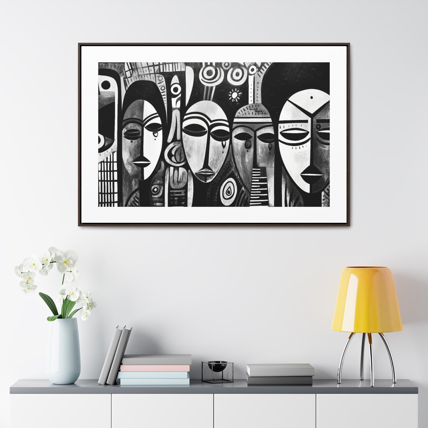 Journeys Anew - Framed Canvas b&w Wall Art