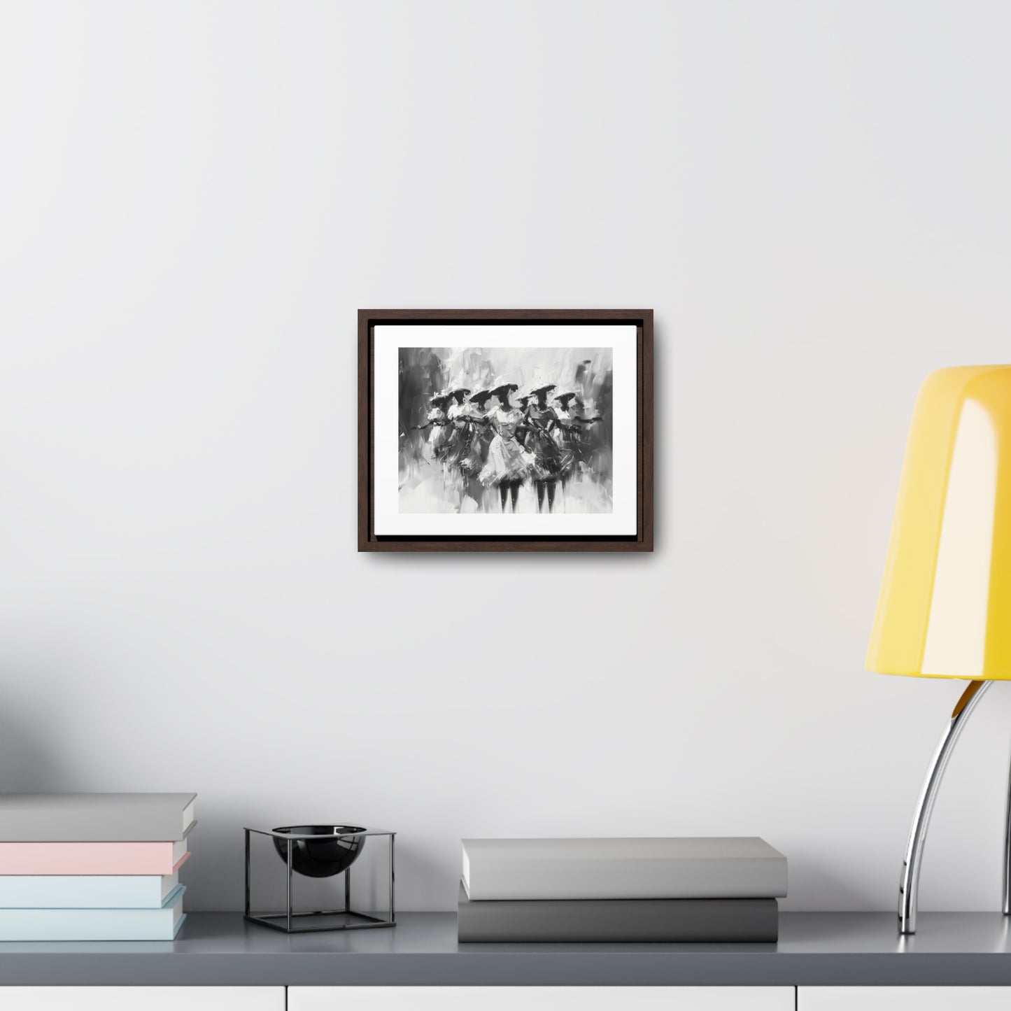 Rhythms of Joy - Framed Canvas b&w Wall Art