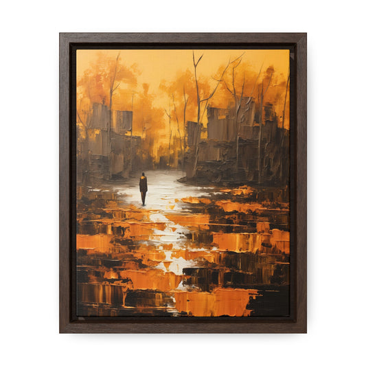 Solitude's Wisdom - Framed Canvas Wall Art